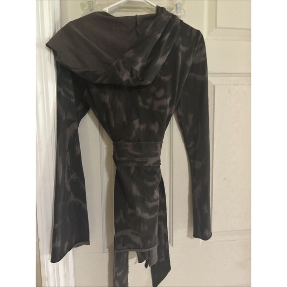 LUCKY BRAND Medium Jacket Kimono Hoodie Jingo IKat Cat Tiger Animal Y2K Vintage - Picture 8 of 8